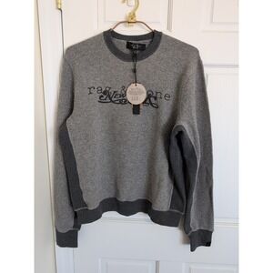 Rag & Bone Gray Crewneck Logo Sweater - Men's